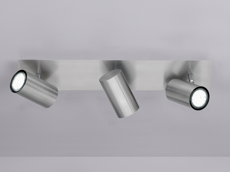 LED Deckenstrahler Silber 3-flammig, Breite 48cm