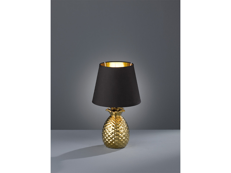Design LED Tischlampe Keramik Ananas