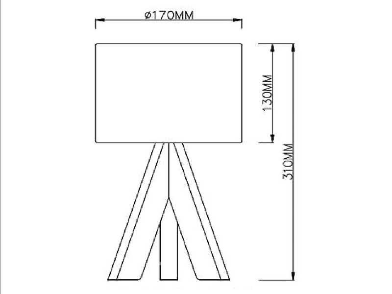 Vielseitige Tischleuchte GING mit Holzfuß & Stoffschirm weiß, Höhe 31cm