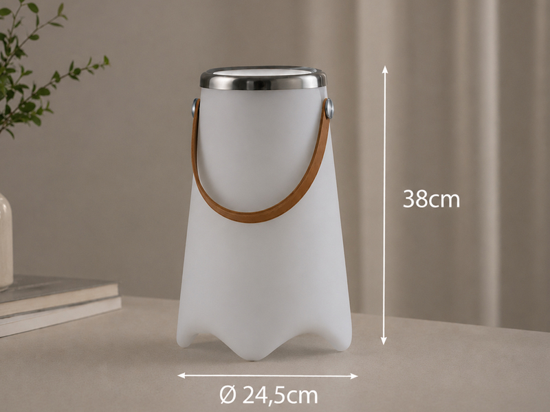 Akku Tischlampe CALLOON mit RGBW, Bluetooth Lautsprecher & Weinkühler, Höhe 38cm