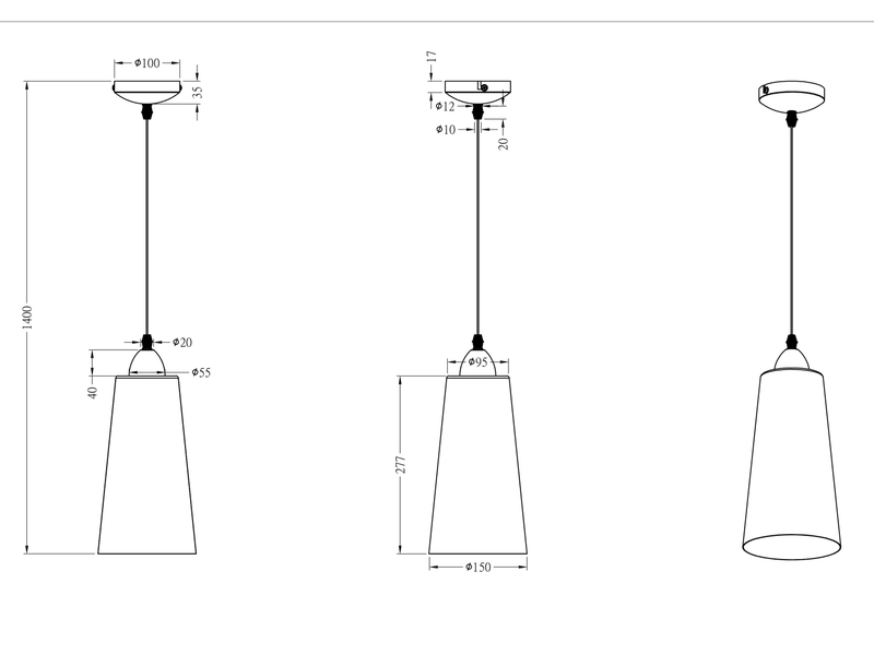 Edle Hängeleuchte KONI 1 flammig Baldachin Silber Glasschirm weiß gewischt Ø15cm