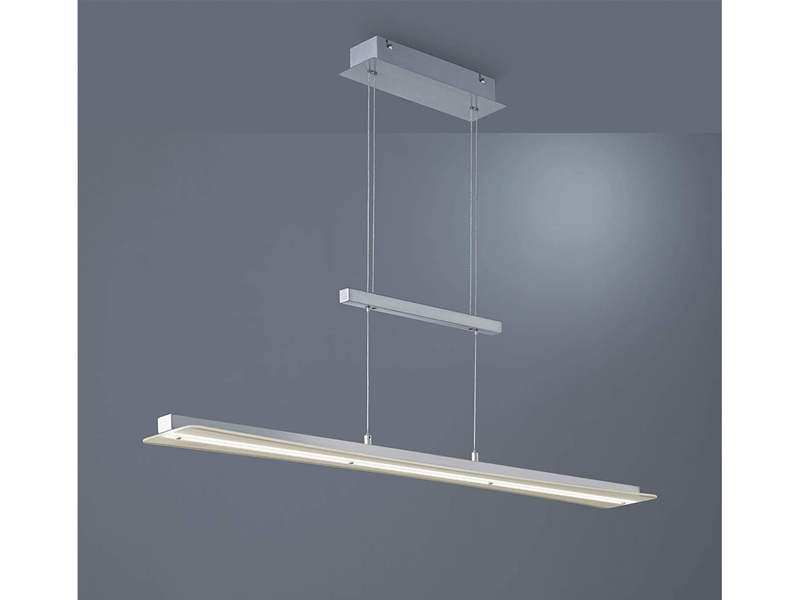 LED Pendelleuchte SMASH Silber dimmbar & höhenverstellbar bis 150cm, B: 100cm
