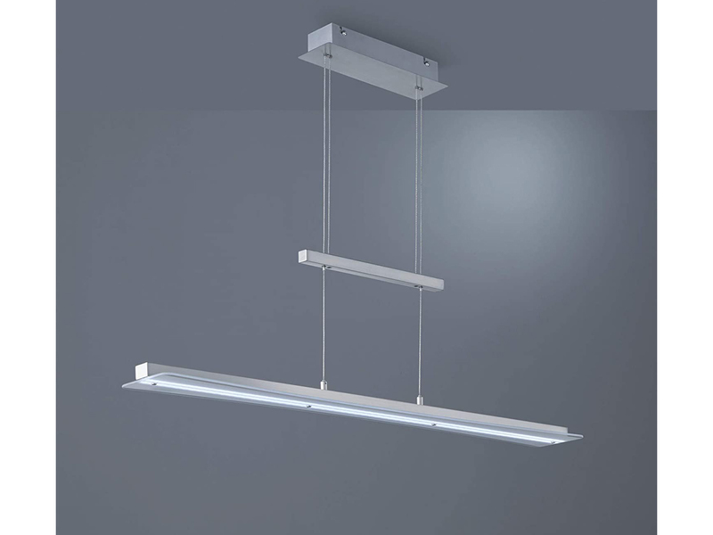 LED Pendelleuchte SMASH Silber dimmbar & höhenverstellbar bis 150cm, B: 100cm