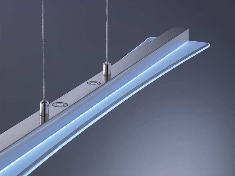 LED Pendelleuchte SMASH Silber dimmbar & höhenverstellbar bis 150cm, B: 100cm