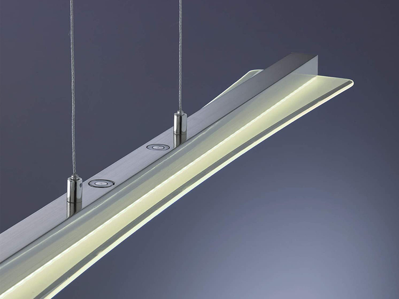 LED Pendelleuchte SMASH Silber dimmbar & höhenverstellbar bis 150cm, B: 100cm