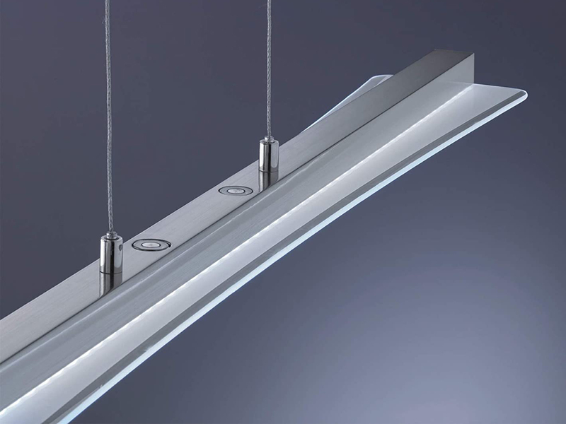 LED Pendelleuchte SMASH Silber dimmbar & höhenverstellbar bis 150cm, B: 100cm