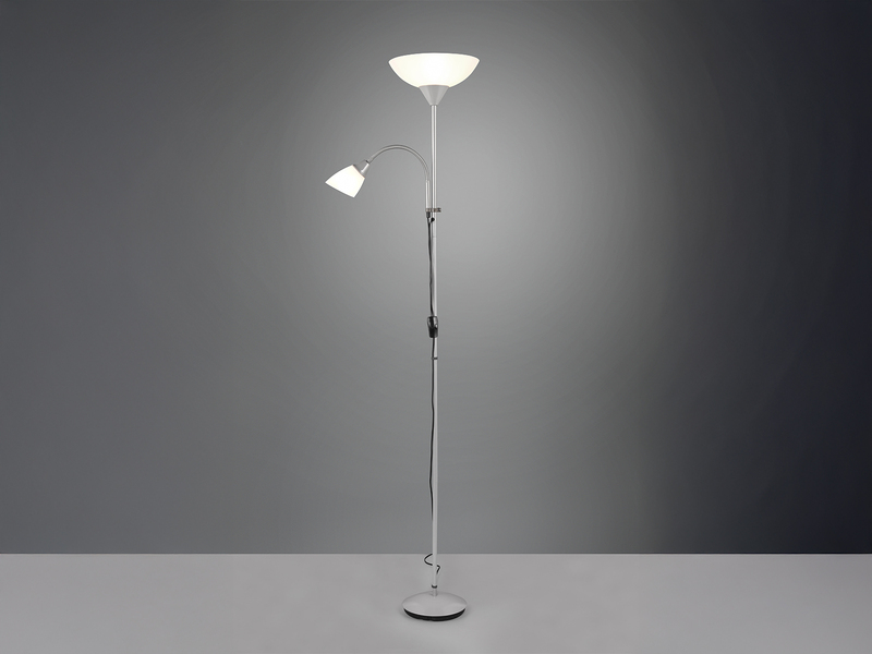 Deckenfluter ERZWO mit flexibler Leselampe, Höhe 180cm