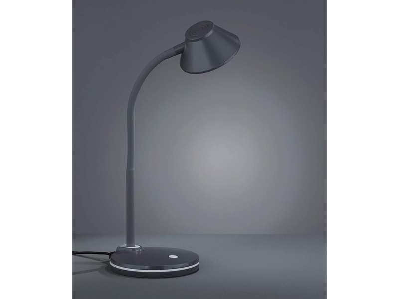LED Schreibtischleuchte BERRY flexibel, Kunststoff Titan, 33cm hoch