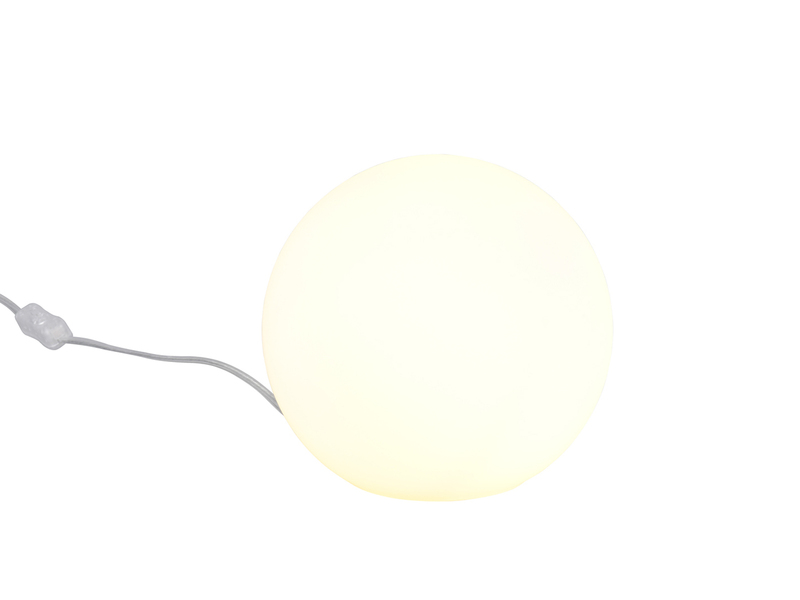 Kleine Glas Kugel Tischlampe PINGPONG Weiß Ø 20cm