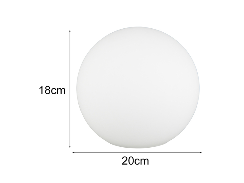 Kleine Glas Kugel Tischlampe PINGPONG Weiß Ø 20cm