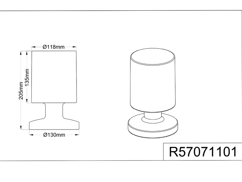 Wiederaufladbare LED Tischleuchte für draußen LORA AKKU & USB Anschluß Höhe 20cm