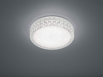 Kleine LED Deckenleuchte PEGASUS mit Sternenhimmel & Kristall Ø 28cm