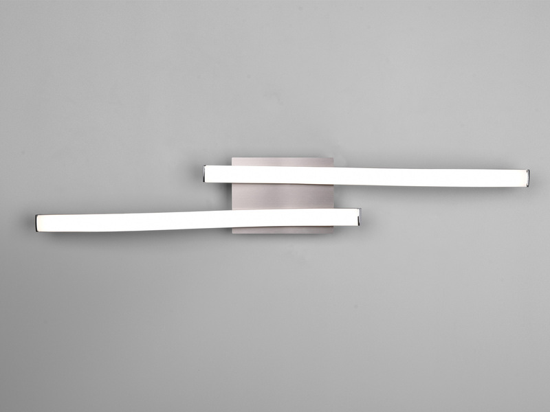LED Deckenleuchte ROUTE Metall Silber 2-flammig, Warmweiß, Breite 56cm