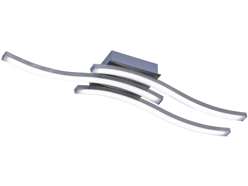 LED Deckenleuchte ROUTE Metall Silber, 3-flammig Warmweiß, Breite 56cm