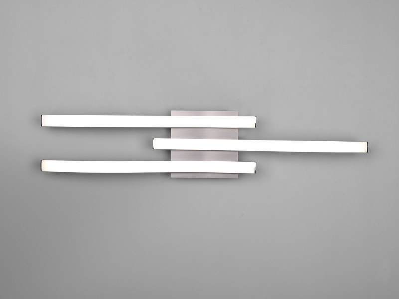 LED Deckenleuchte ROUTE Metall Silber, 3-flammig Warmweiß, Breite 56cm