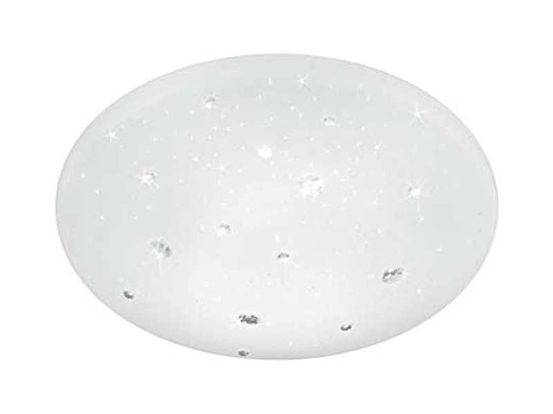 LED Deckenleuchte ACHAT mit Sternenhimmel Kunststoff Weiß - Ø 27cm