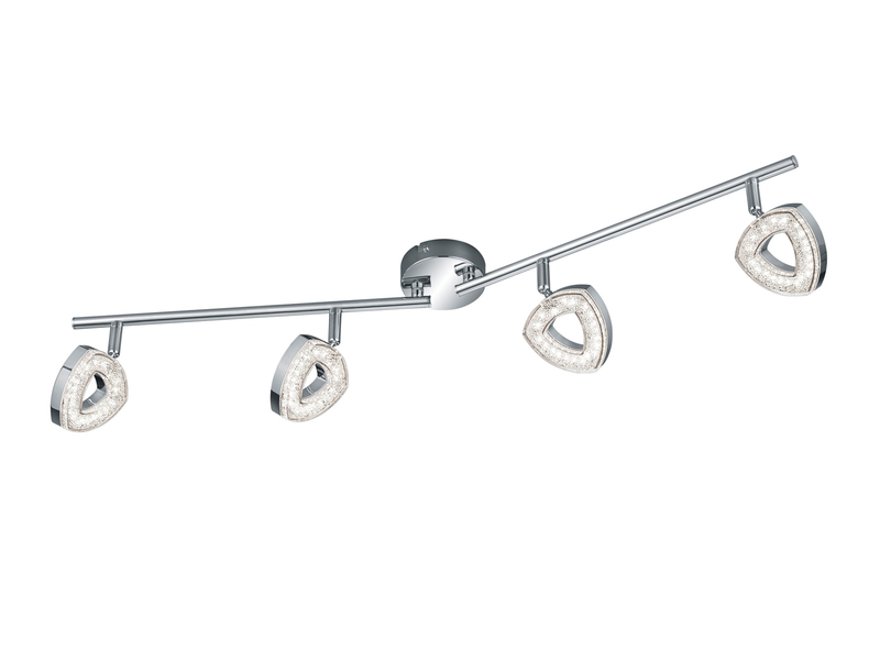LED Deckenstrahler TOURS 4-flammig Silber Chrom, Breite 80cm