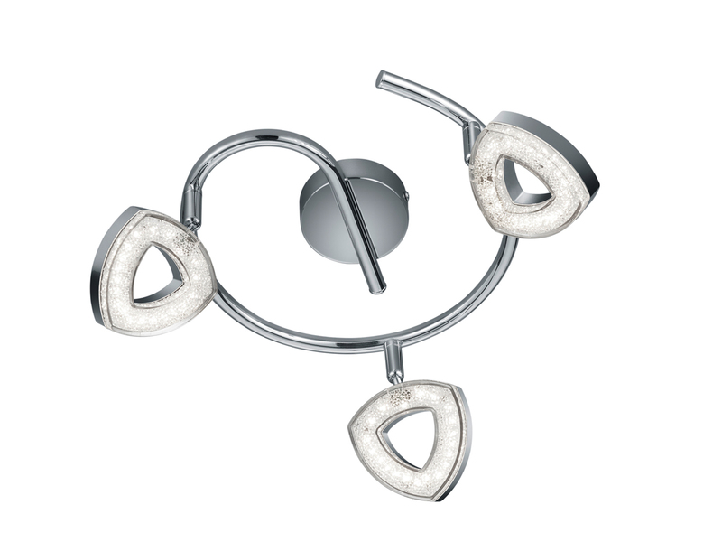 LED Deckenstrahler TOURS 3-flammig Silber Chrom, Rondell Ø 25cm