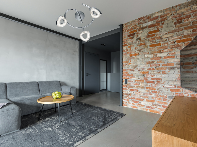 LED Deckenstrahler TOURS 3-flammig Silber Chrom, Rondell Ø 25cm