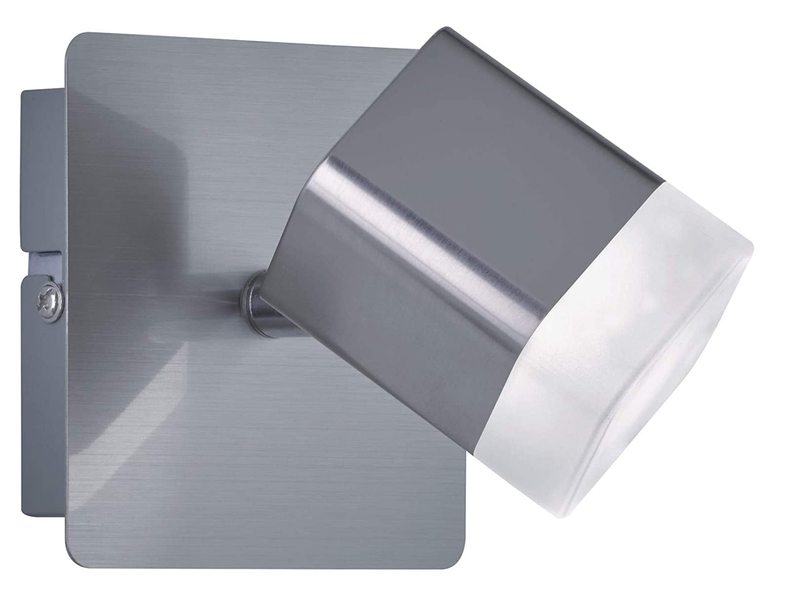 LED Wand- & Deckenstrahler ROUBAIX 1 flammig schwenkbar Silber matt 10x10xcm