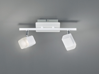 LED Deckenstrahler ROUBAIX 2-flammig Weiß matt, Breite 34cm