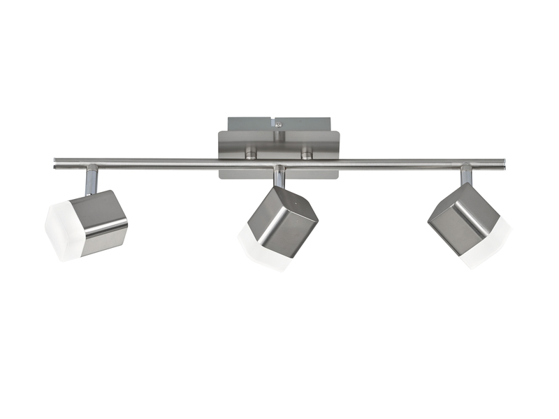 LED Deckenstrahler ROUBAIX 3-flammig Silber matt, Breite 48cm