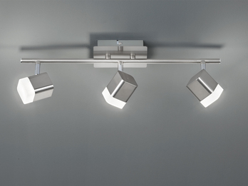LED Deckenstrahler ROUBAIX 3-flammig Silber matt, Breite 48cm