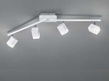 LED Deckenstrahler ROUBAIX 4-flammig Weiß matt, Breite 78cm