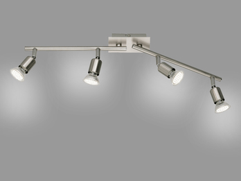 LED Deckenstrahler NIMES 4-flammig Metall Silber, Breite 60cm