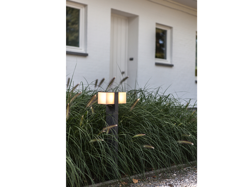 Hochwertiges LED Wegelampen 2er SET aus ALU mit 2 Lichtwürfel dreh & schwenkbar