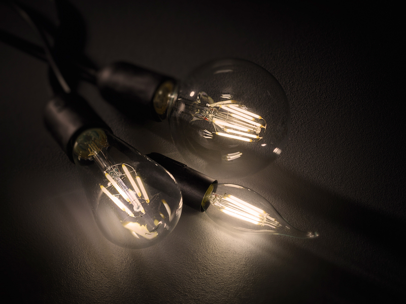 E14 Filament LED, 4 Watt, 470 Lumen, warmweiß, Ø4,5cm, nicht dimmbar