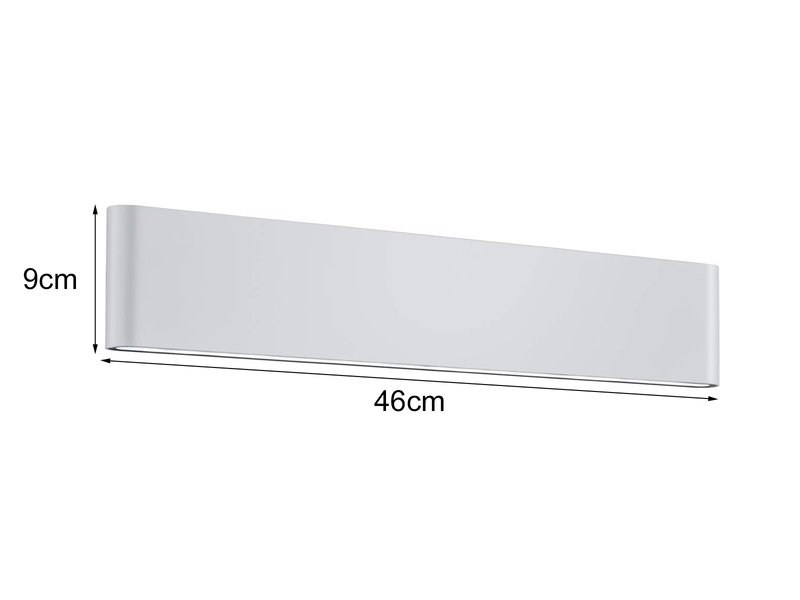 LED Außenwandleuchte Up and Down Light Weiß 46,5cm - 2er Set für Hausbeleuchtung