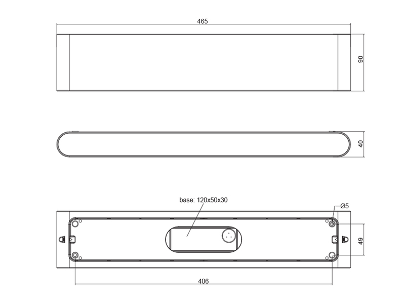 2er SET LED Außenwandleuchten Up and Down Light Weiß, Breite 46,5cm