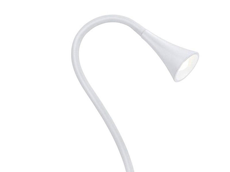 LED Klemmleuchten 2er SET 1 flammig Kunststoff Schwanenhalslampe in Weiß