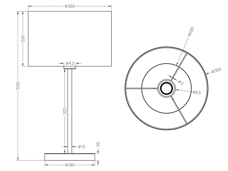 Große LED Tischleuchte Silber mit Stoffschirm weiß, Höhe 55cm