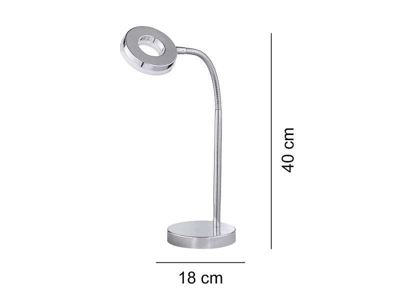 Moderne LED Schreibtischleuchten 2er SET flexibel & biegsam 1 flammig in Chrom