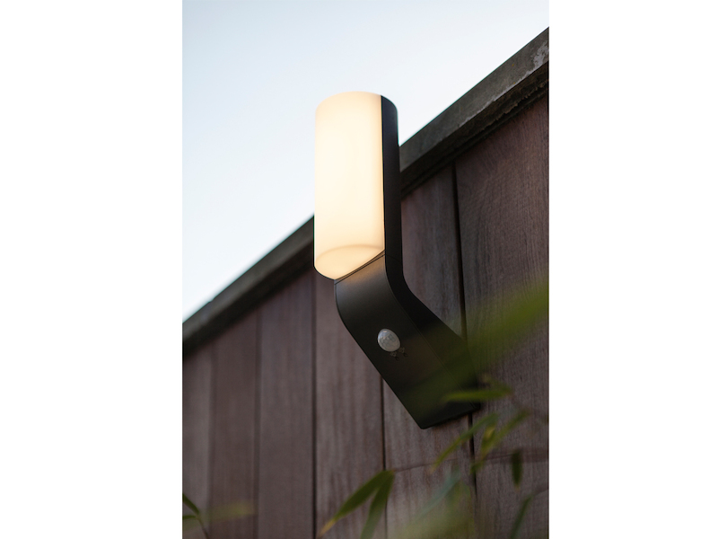 Hochwertige LED Außenlampe BATI für Hauswand mit Bewegungsmelder, ALU Anthrazit