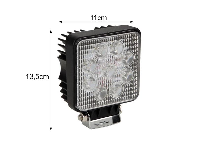 27 Watt LED Strahler ALU 2er SET, 4250 Kelvin Neutralweiß, IP67, 13,5x11cm