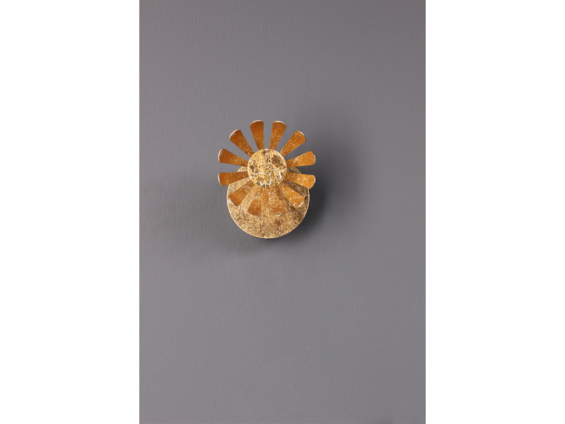 LED Wandstrahler BLOOM, Metall in Blattgold, Breite 10cm
