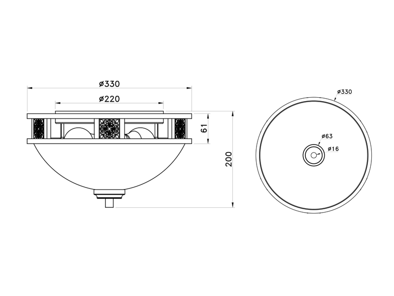 Rustikale LED Deckenleuchte Rostoptik mit Glasschirm Alabasterfarben Ø 33cm