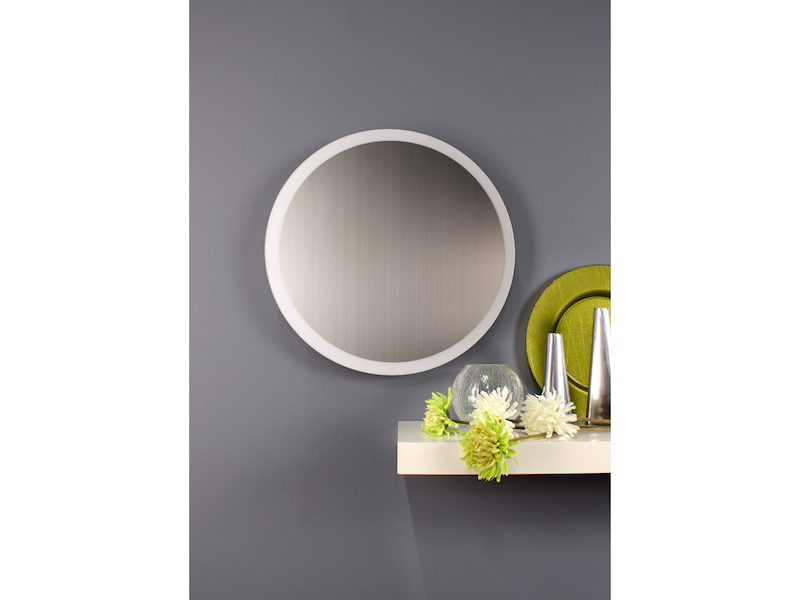 LED Deckenleuchte MOON für Wand & Decke, Design Spiegeloptik Silber Ø50cm