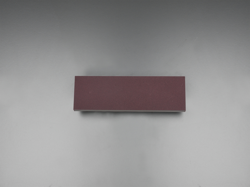 Flache LED Wandleuchte CONCHA Up and Down Rostoptik - 3 Stufen Dimmer, B: 28cm