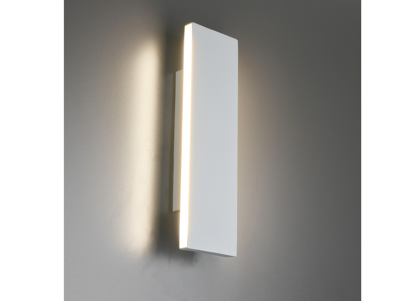 Flache LED Wandleuchte CONCHA Up and Down mit Dimmer, Weiß, Breite 28cm