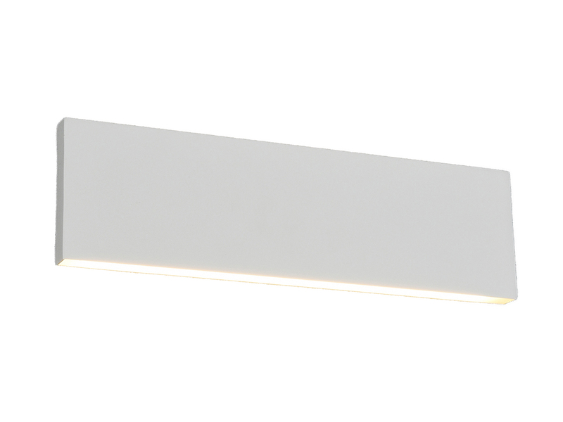 Flache LED Wandleuchte CONCHA Up and Down mit Dimmer, Weiß, Breite 28cm