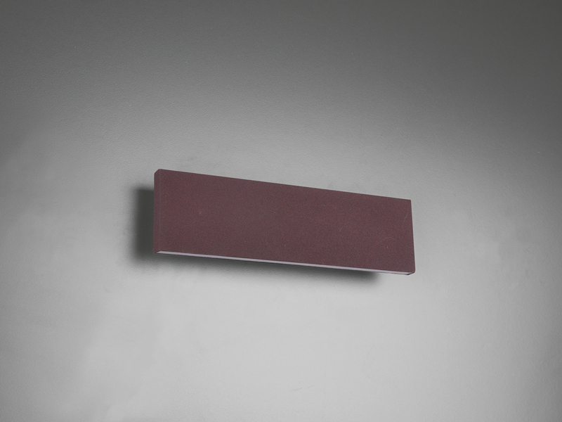 2er Set Flache LED Wandleuchten Up & Down Rostoptik - 3 Stufen Dimmer, B: 28cm
