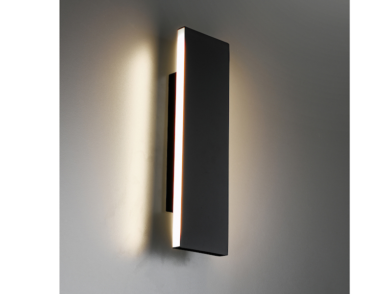 2er Set Flache LED Wandleuchten Up & Down Anthrazit 3 Stufen Dimmer, Breite 28cm