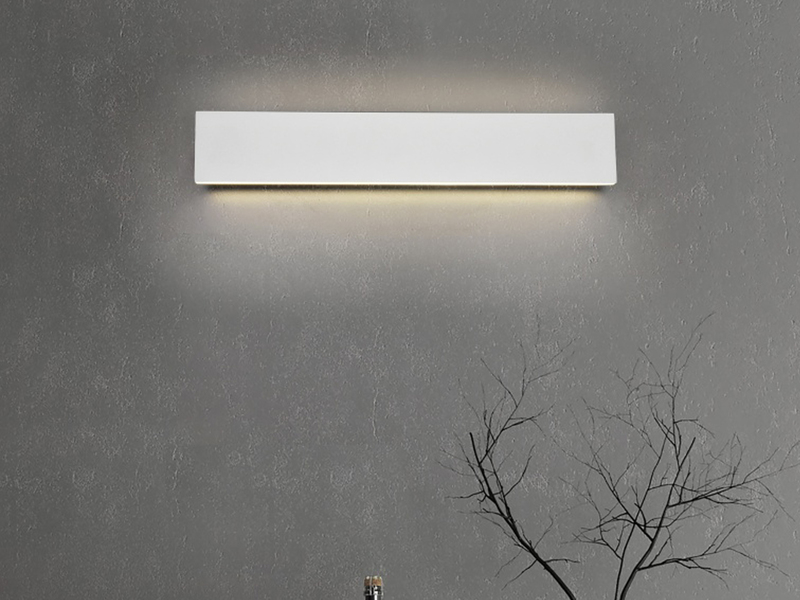 2er Set Flache LED Wandleuchten Up & Down Weiß - 3 Stufen Dimmer, Breite 47cm