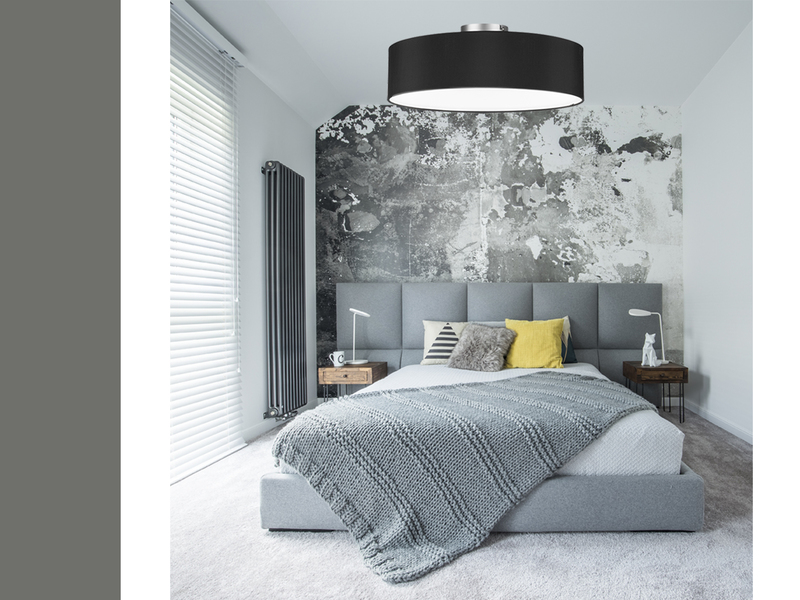 Schöne Deckenlampe mit Textilschirm als Schlafzimmerlampe Ø 30cm