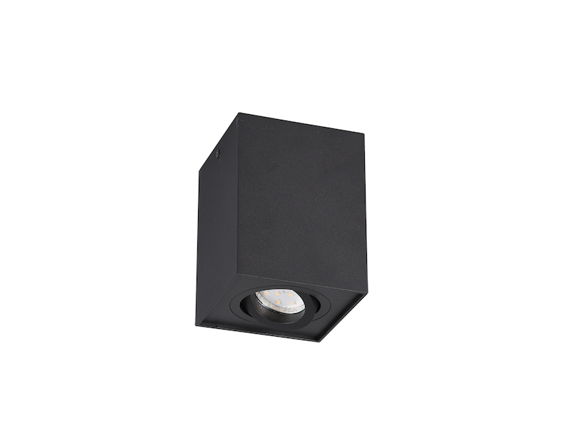 Deckenstrahler BISCUIT eckig Schwarz, Breite 9,6cm
