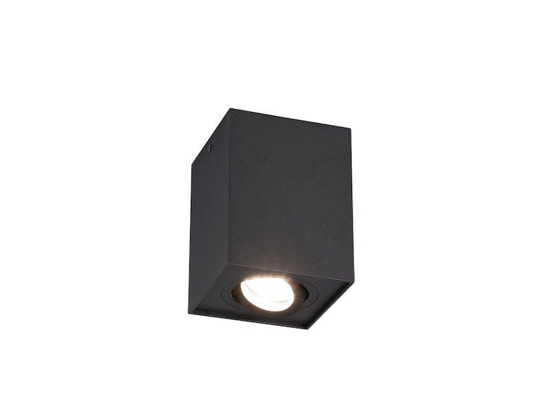 Deckenstrahler BISCUIT eckig Schwarz, Breite 9,6cm